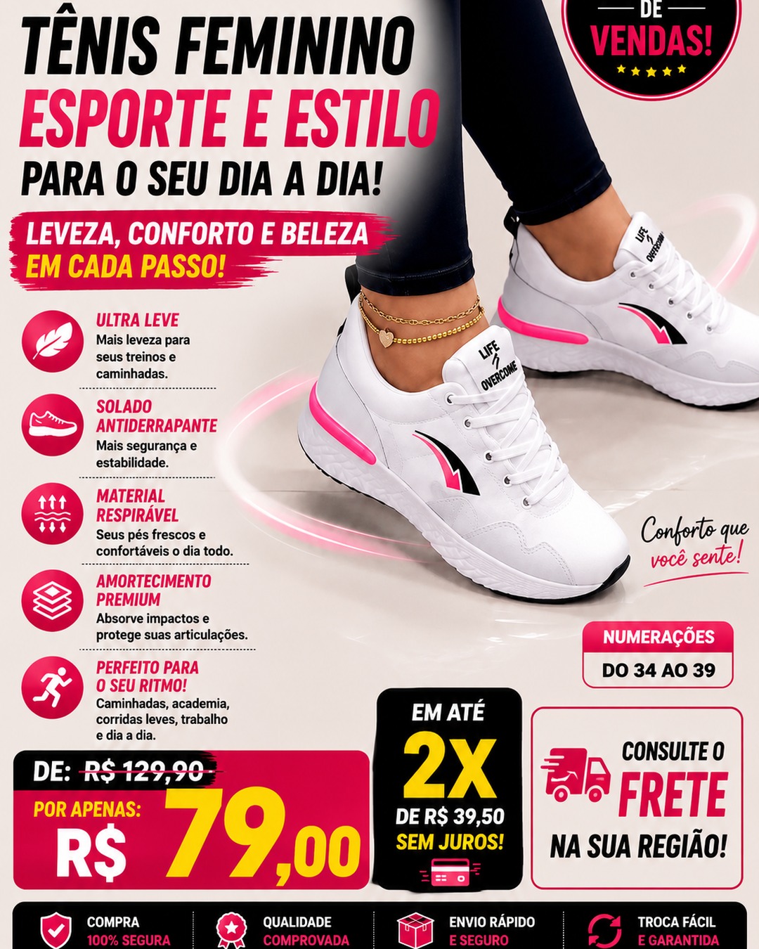 Tênis Feminino Corrida