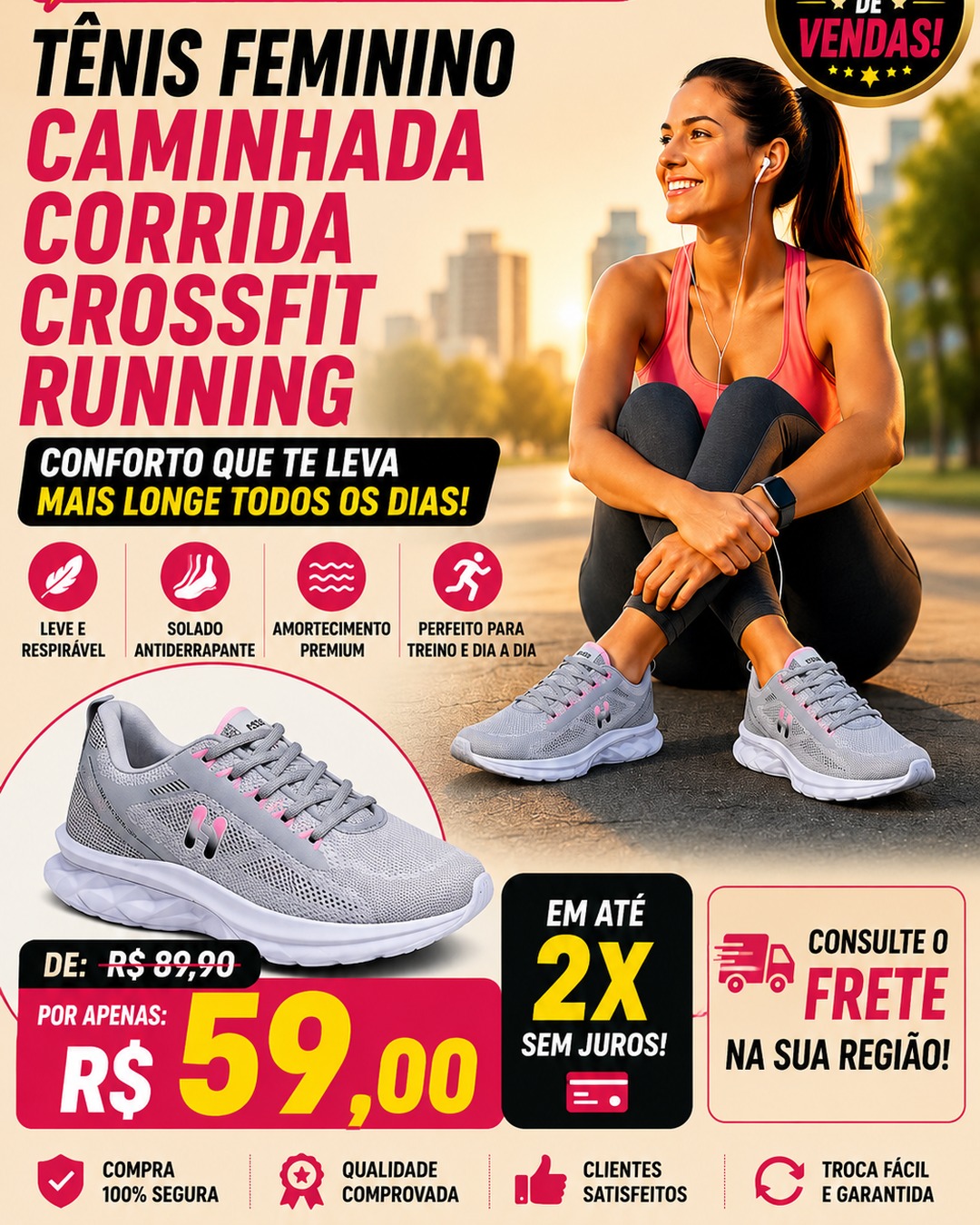 Tênis Meia Feminino
