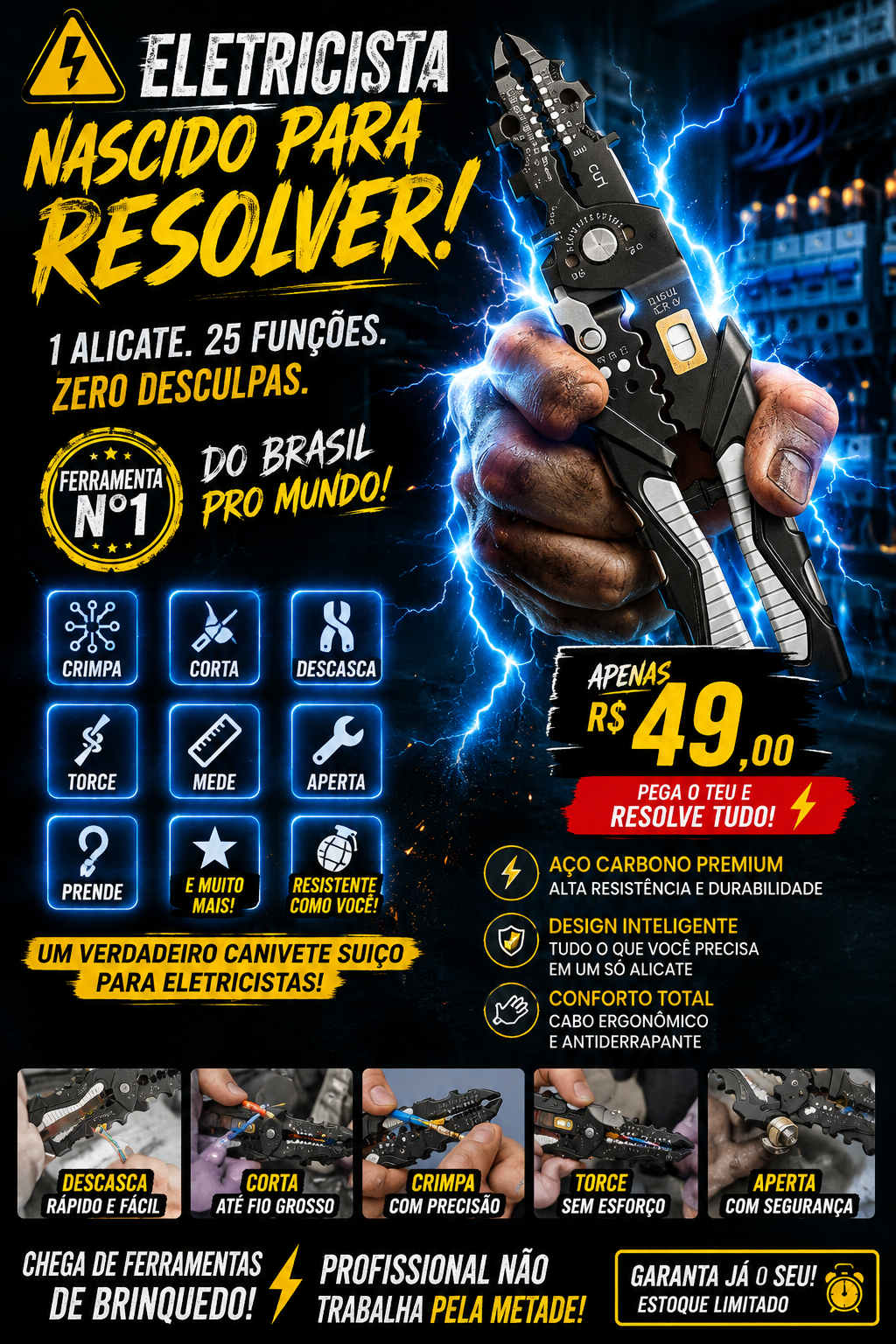 Alicate 25 Funções
