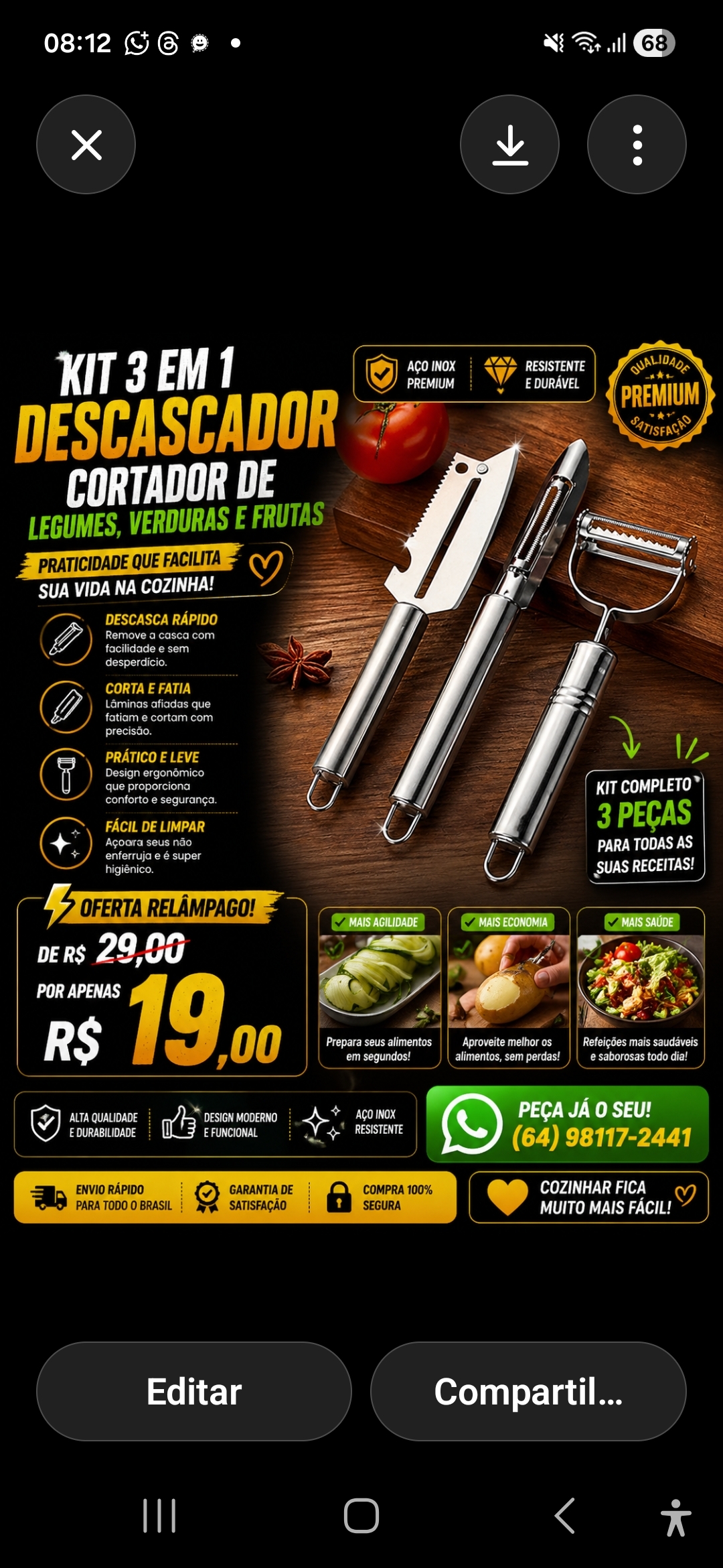Kit Descascador 3em1