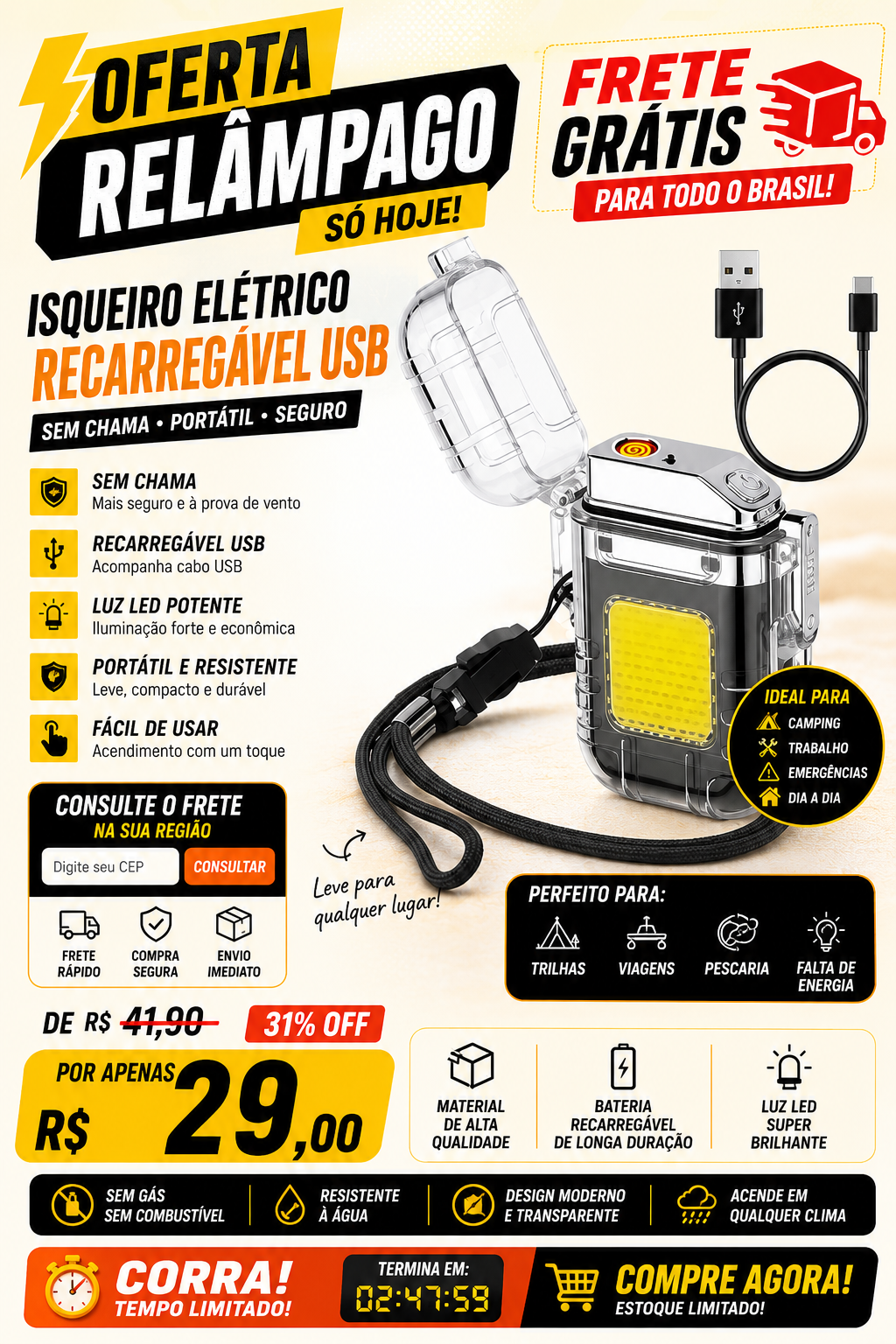 Isqueiro Elétrico