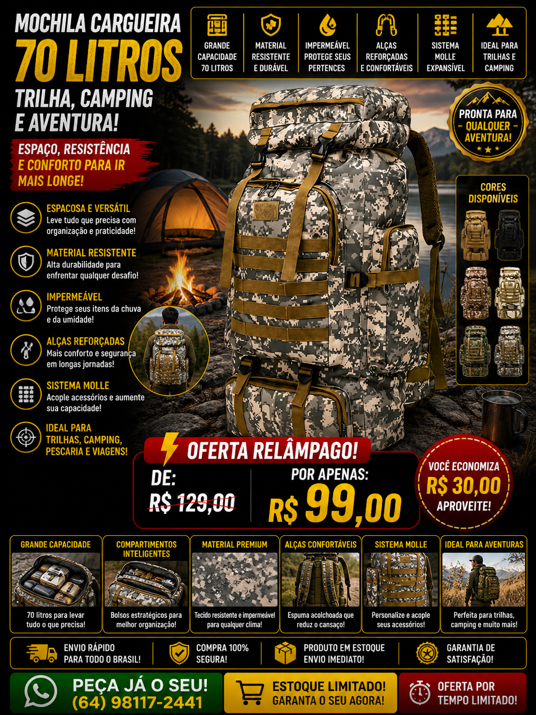 Mochila 70L