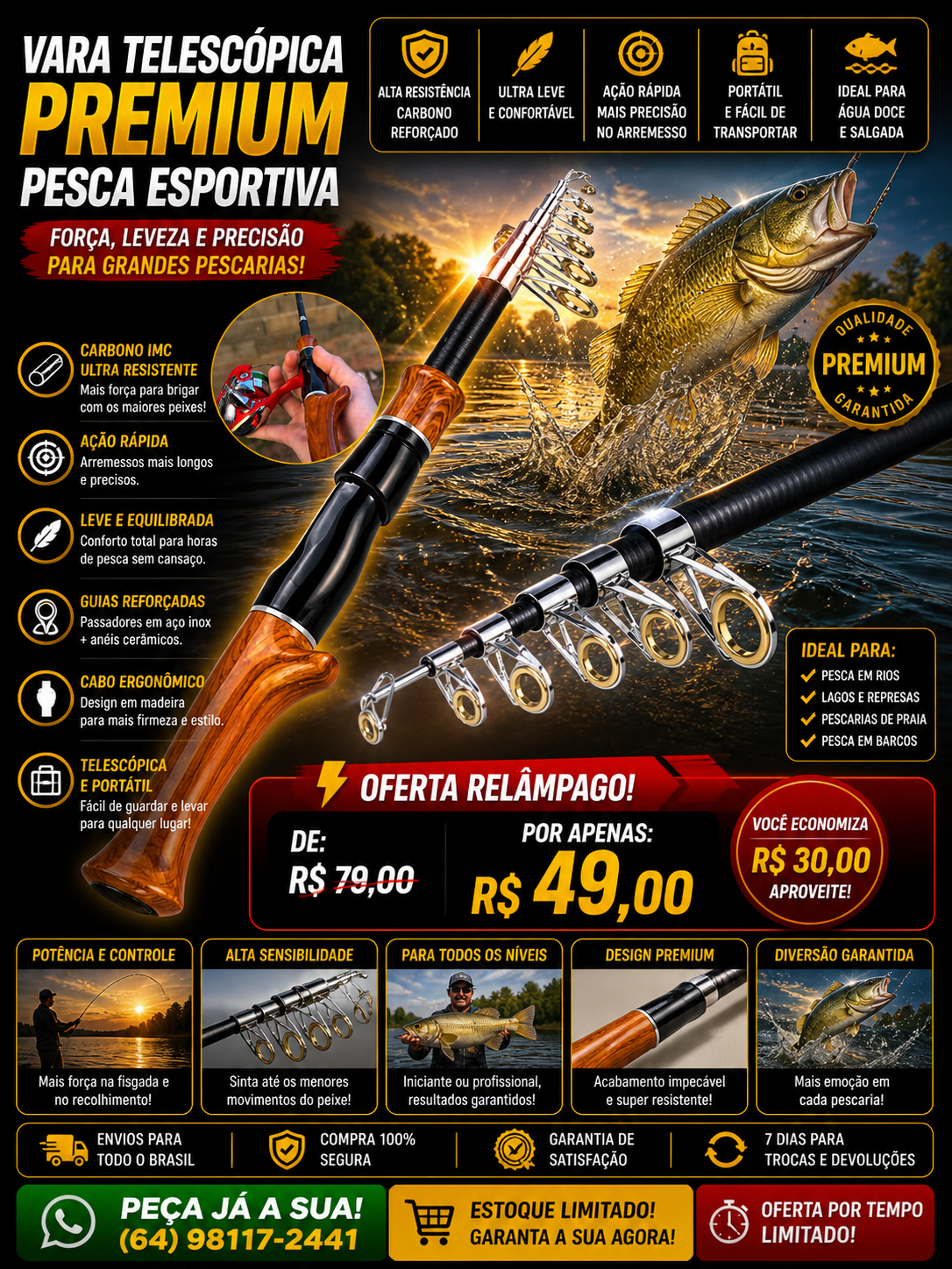 Vara Telescópica